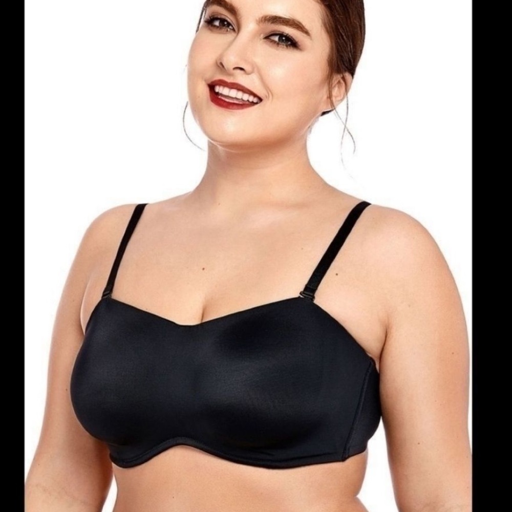 Delimira Strapless | Convertible Bra 32F in black NWT bandeau